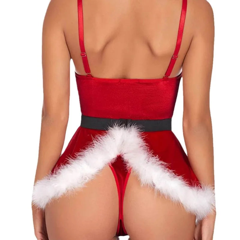 Toucheart Christmas Sexy Lingerie For Women Suspender Backless Jumpsuit